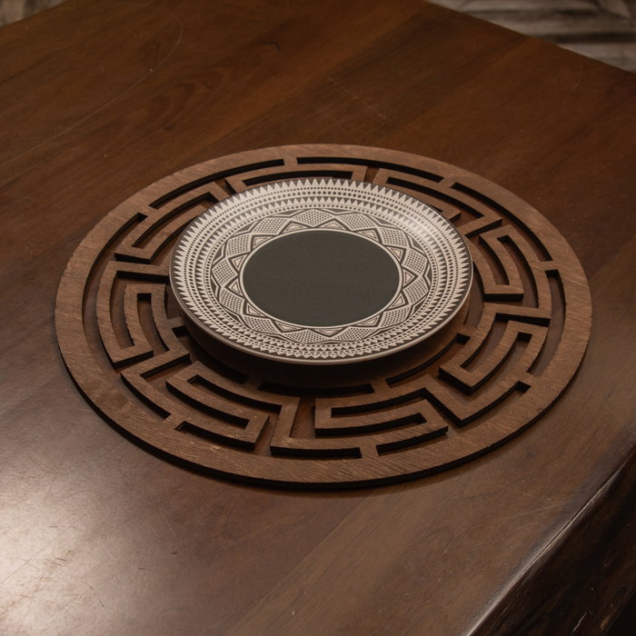 Hermia Labyrinth - Wenge Juego de 6 Salvamanteles